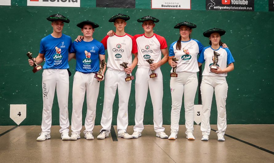 Antiguako pilota txapelketako 77. edizioko txapeldunak – Campeones de la 77.º edición del torneo de El Antiguo