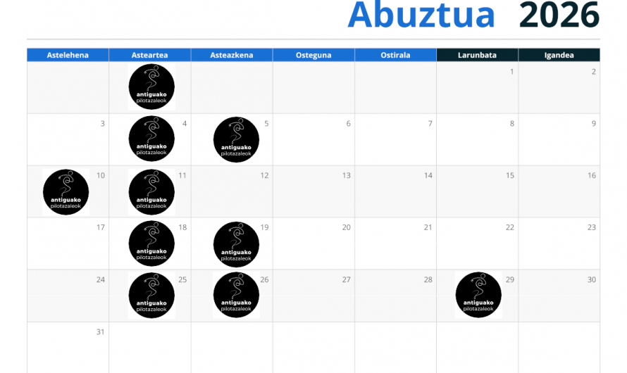Egutegia – Calendario 2026